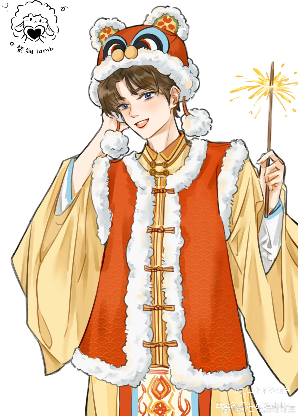 六个节日的黎朔漫画页_谁把谁当真188男团妹叔黎朔绘画作品