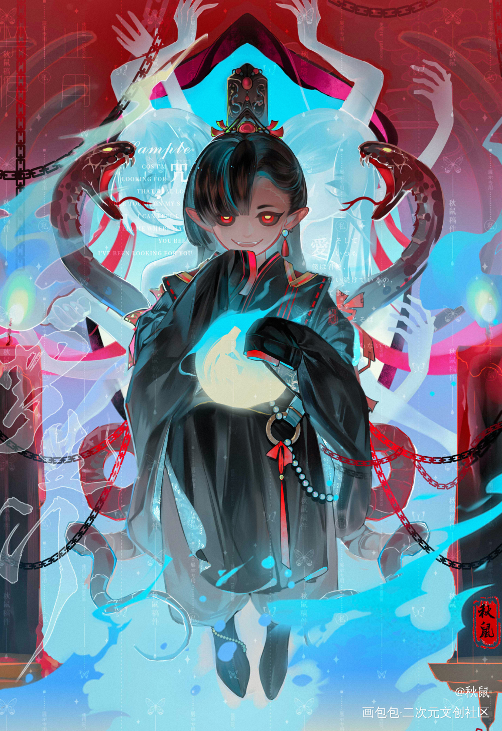 黑无常_原创角色绘画作品