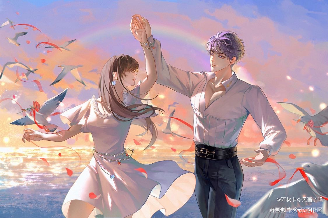 以海为誓_恋与深空恋与深空祁煜祁煜绘画作品