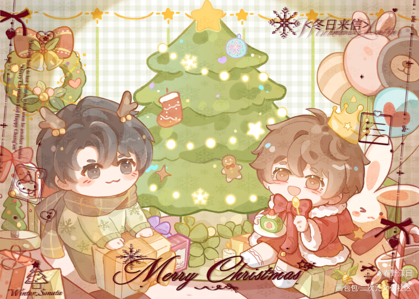 Merry Christmas_庄凡心顾拙言别来无恙绘画作品