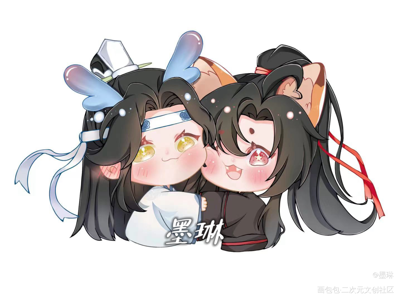 忘羡天生一对_魔道祖师绘画作品