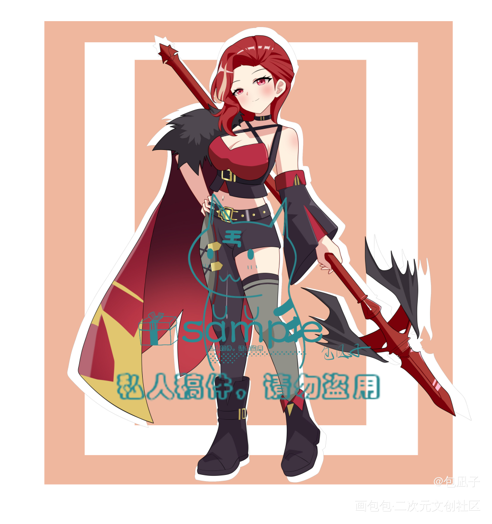 _包凪子丶人物练习立绘平涂绘画作品