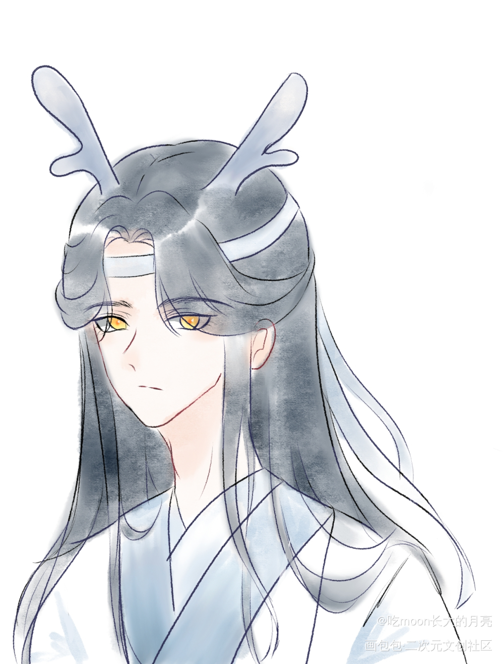 阿巴巴_人渣反派自救系统天官赐福魔道祖师蓝忘机·魔道祖师魏无羡·魔道祖师绘画作品