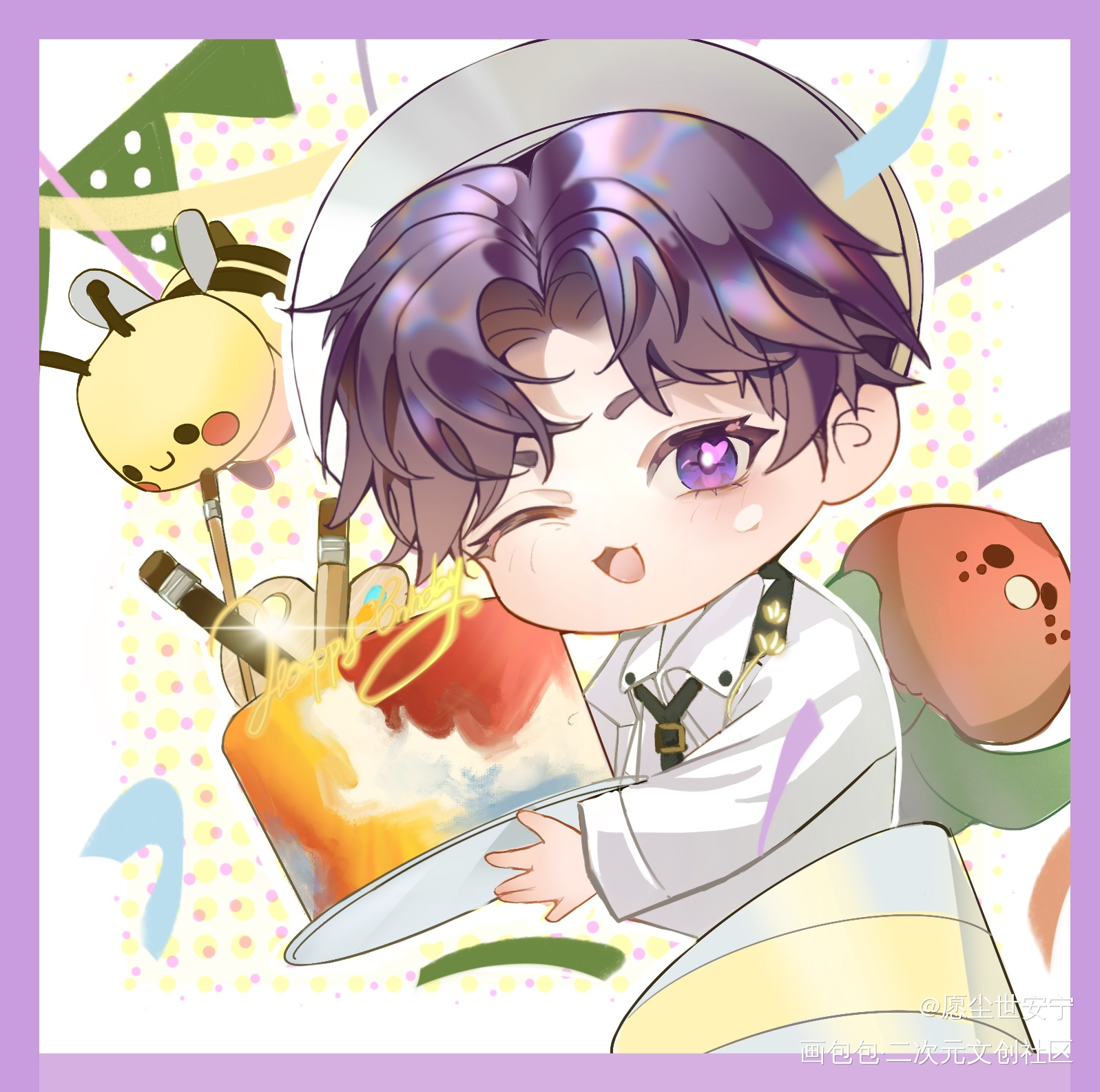 祁煜宝贝生日快乐🎂_节日绘画作品