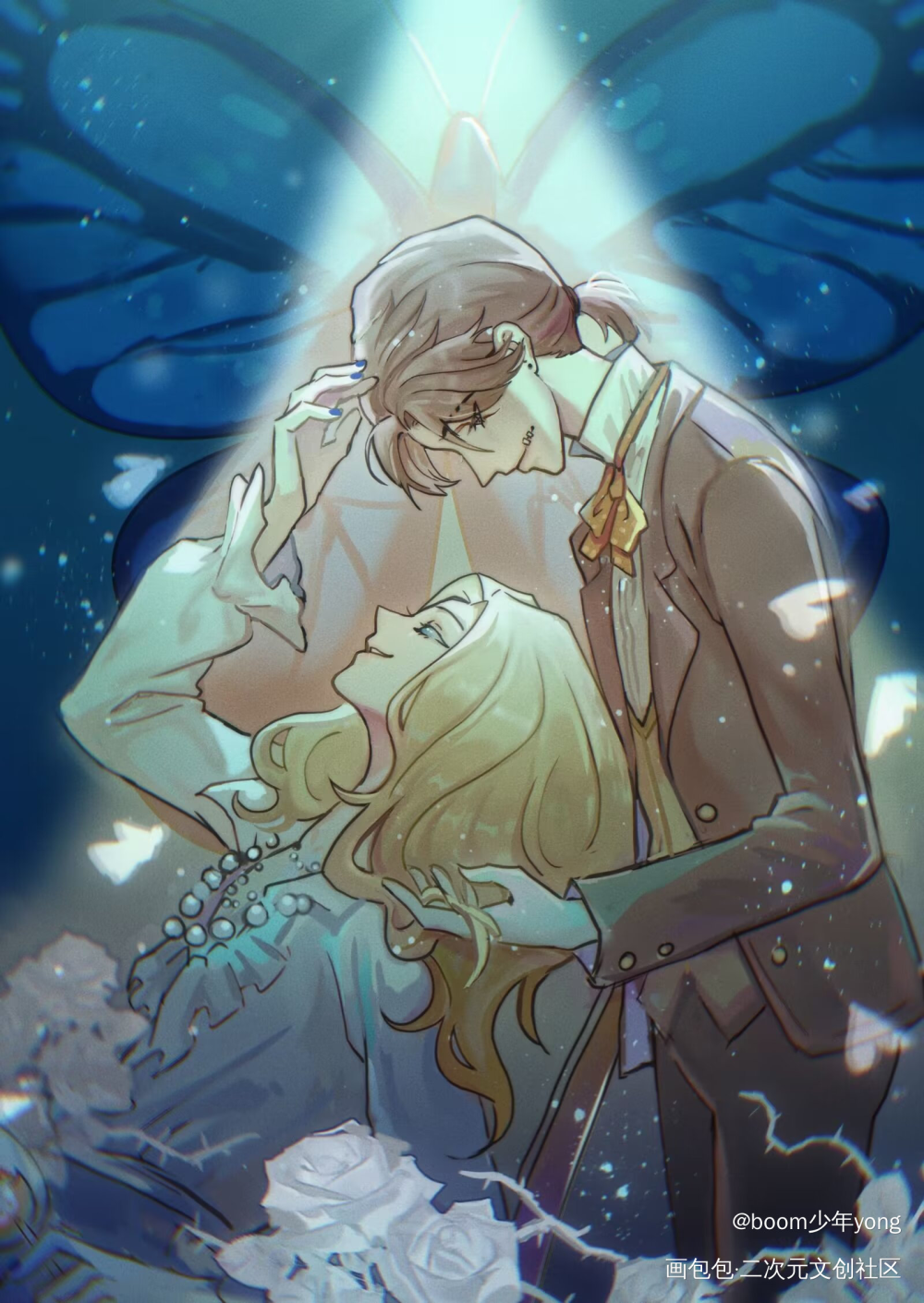 蝴蝶标本_第五人格殓摄入殓师约瑟夫绘画作品