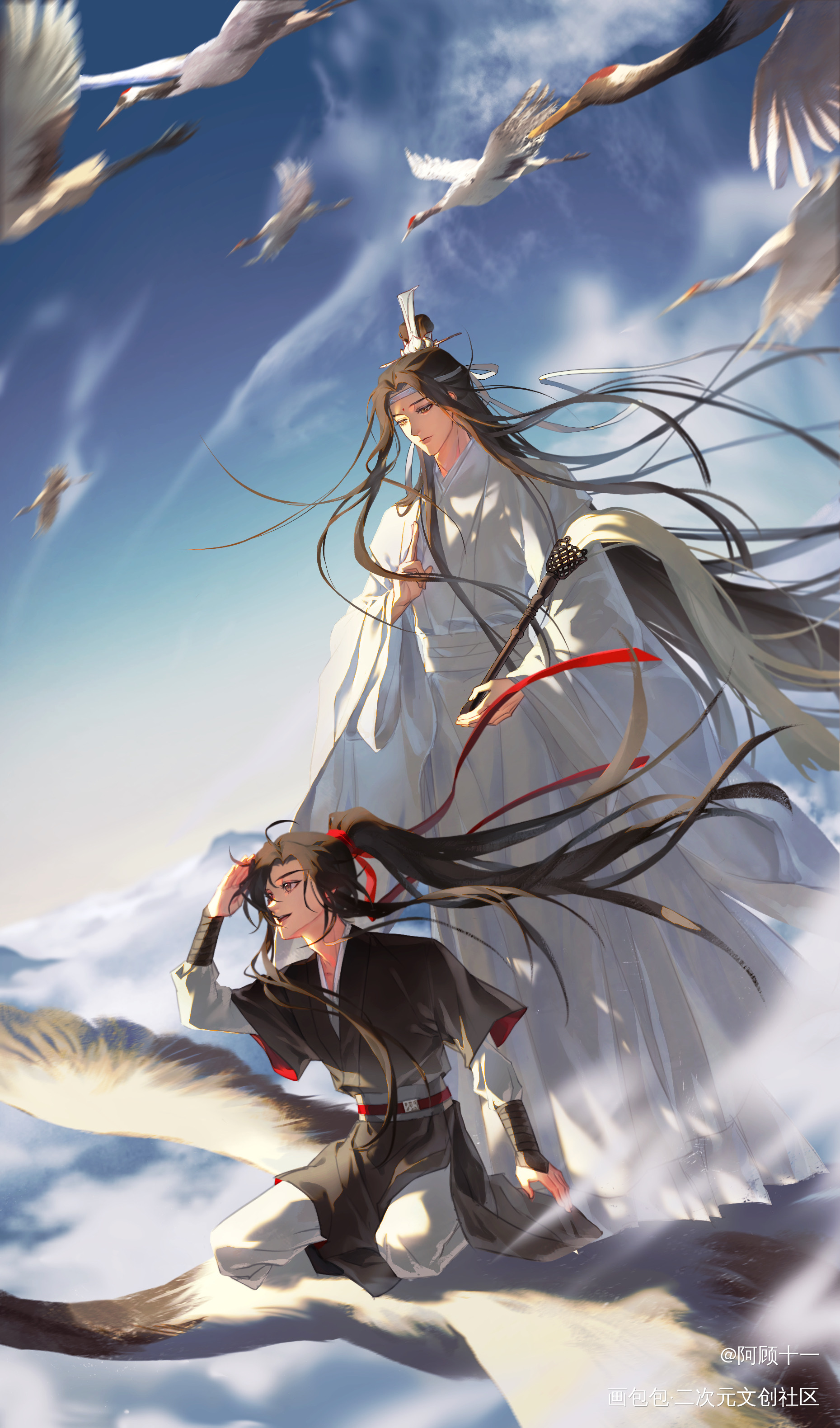 忘羡师徒年上_魔道祖师蓝忘机·魔道祖师魏无羡·魔道祖师绘画作品