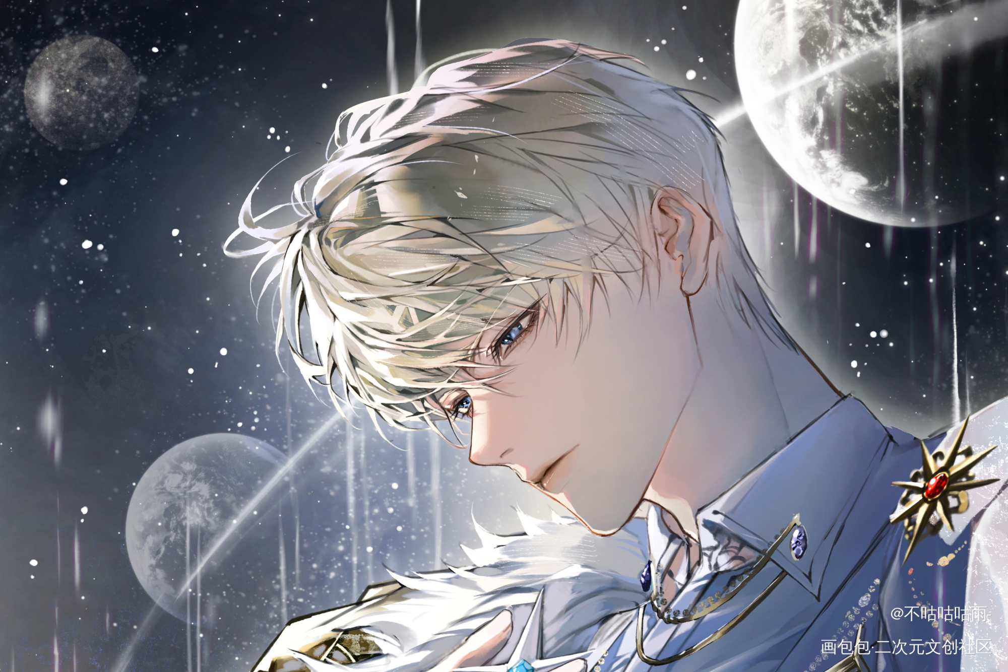 从此群星成为牢笼_恋与深空恋与深空沈星回沈星回绘画作品