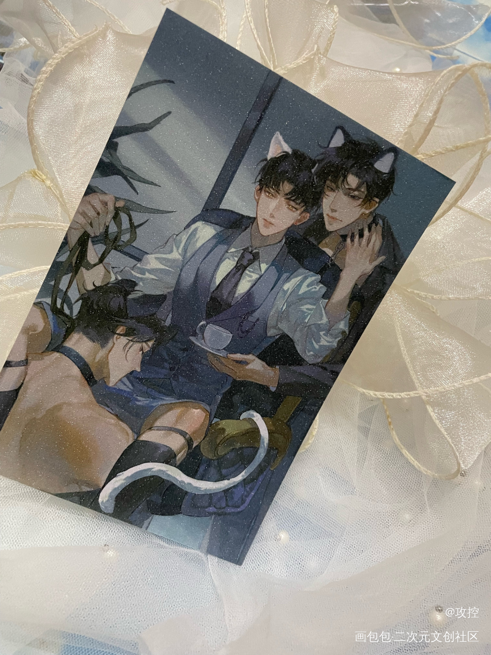 _二哈和他的白猫师尊春野踏青无料返图绘画作品