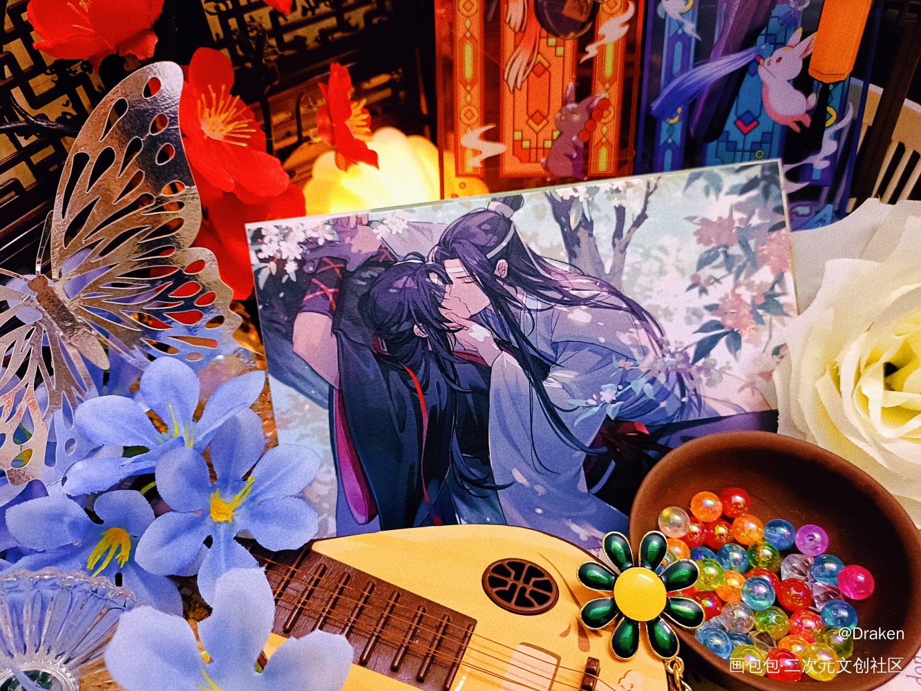 百凤山初吻_魔道祖师谷美分享蓝忘机·魔道祖师魏无羡·魔道祖师绘画作品