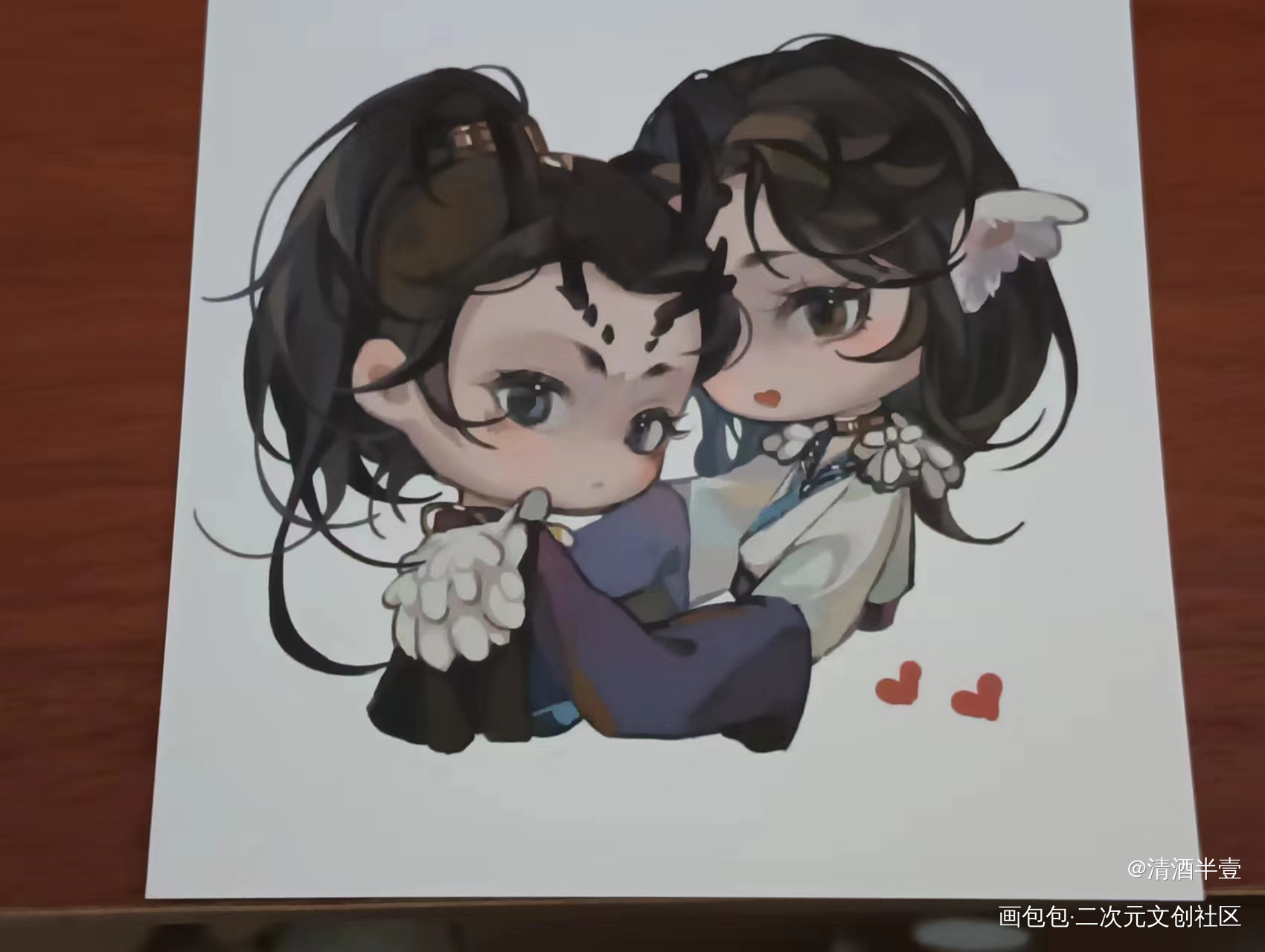 _二哈和他的白猫师尊无料返图绘画作品