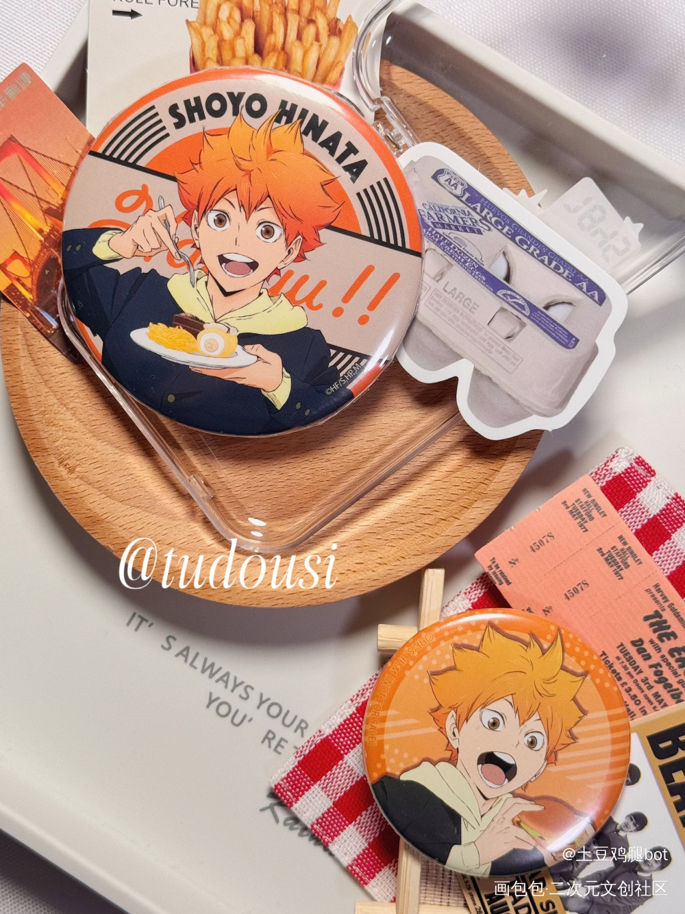 🍊🍱谷子便当盒_高质量美谷谷子排球少年日向翔阳绘画作品