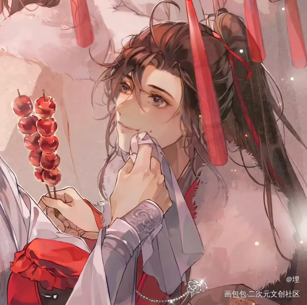 是情头呢_魔道祖师蓝忘机·魔道祖师魏无羡·魔道祖师魏无羡可爱古风绘画作品