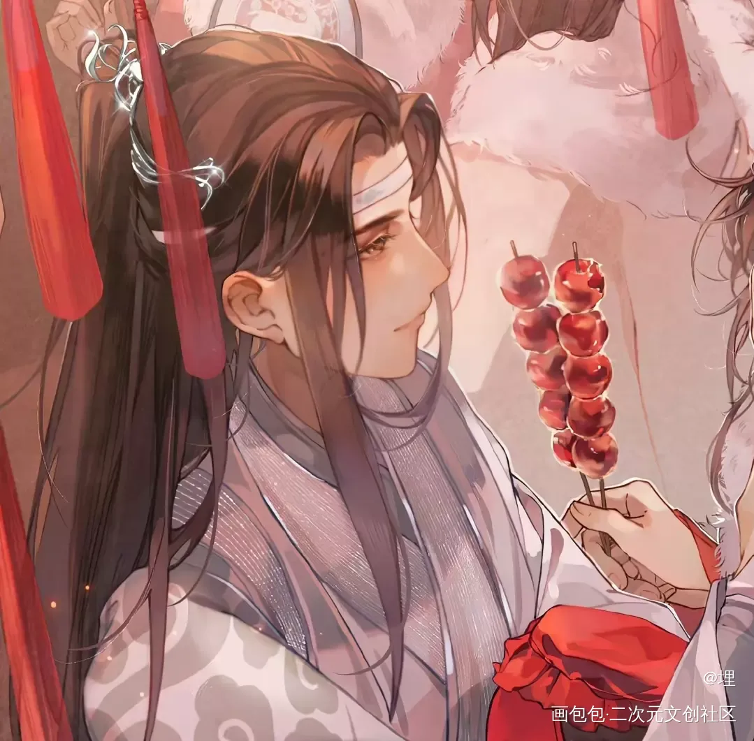 是情头呢_魔道祖师蓝忘机·魔道祖师魏无羡·魔道祖师魏无羡可爱古风绘画作品