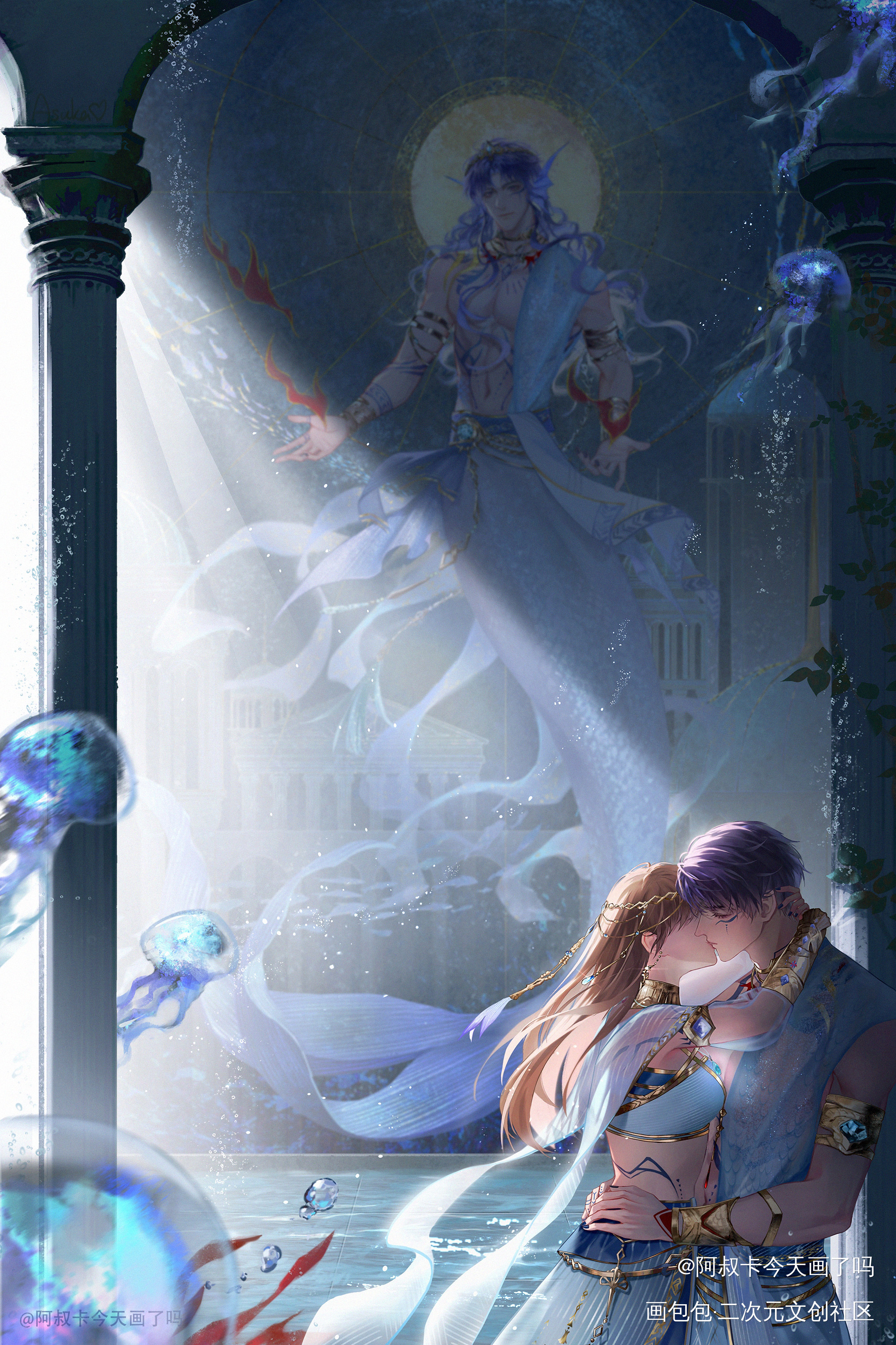 最后的海神_恋与深空恋与深空祁煜祁煜绘画作品