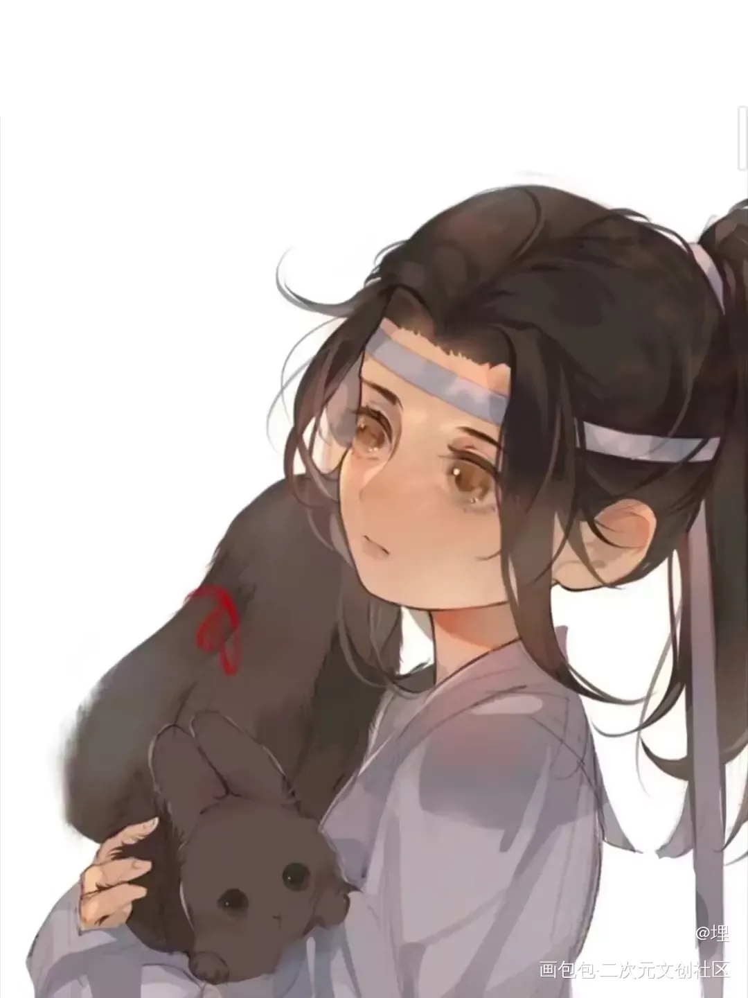 是情头呢_魔道祖师蓝忘机·魔道祖师魏无羡·魔道祖师魏无羡可爱古风绘画作品