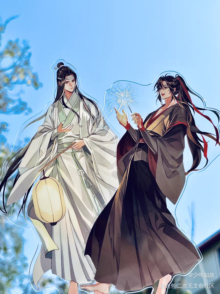 _天官赐福魔道祖师花怜忘羡绘画作品