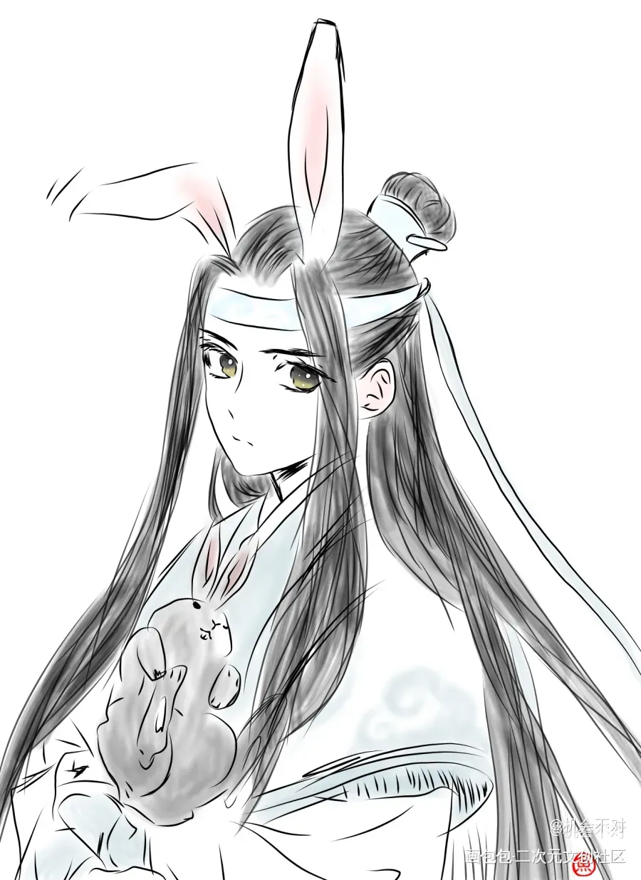 兔叽_魔道祖师蓝忘机·魔道祖师魏无羡·魔道祖师绘画作品