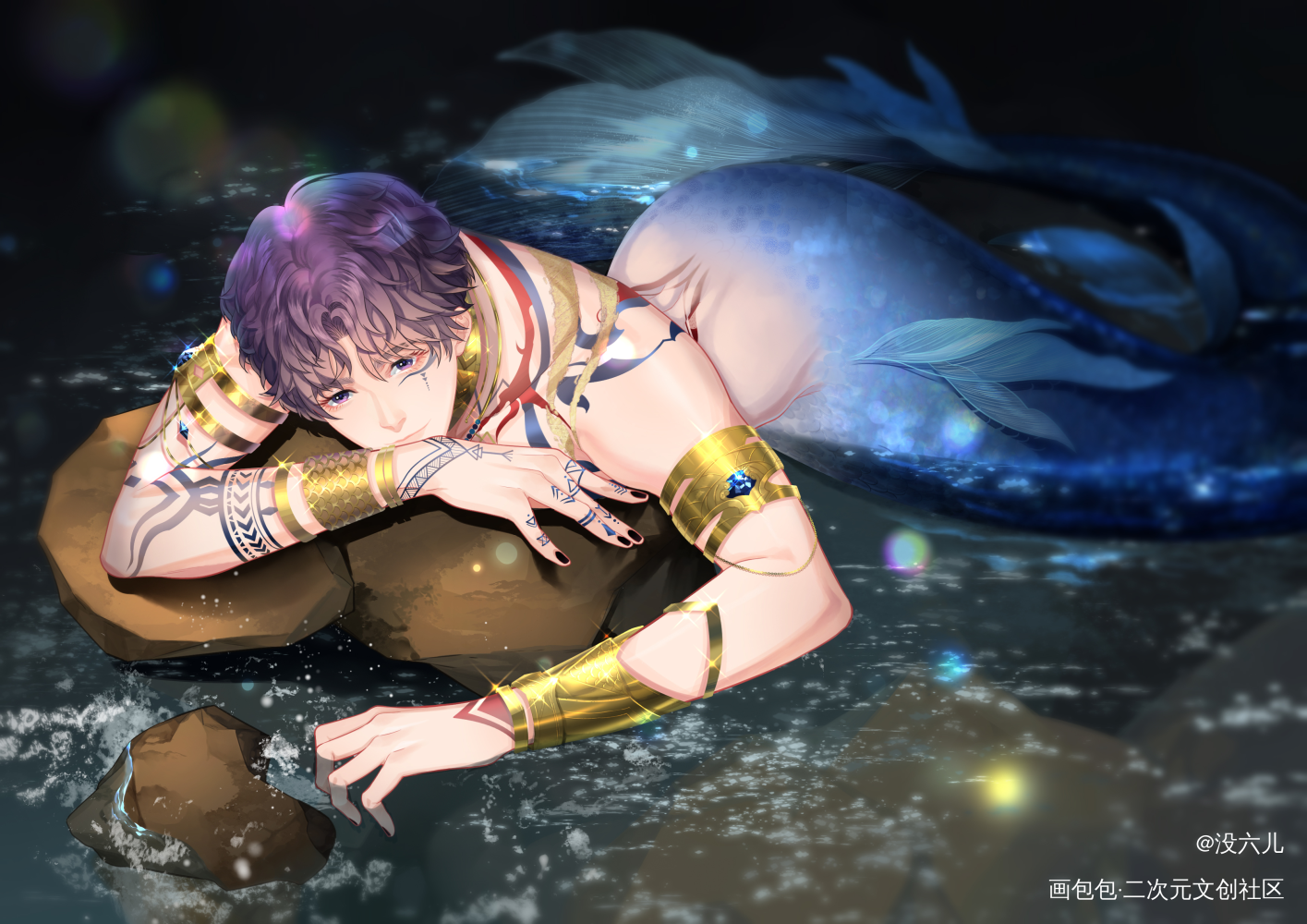 祁煜潮汐之神_恋与深空恋与深空祁煜祁煜绘画作品
