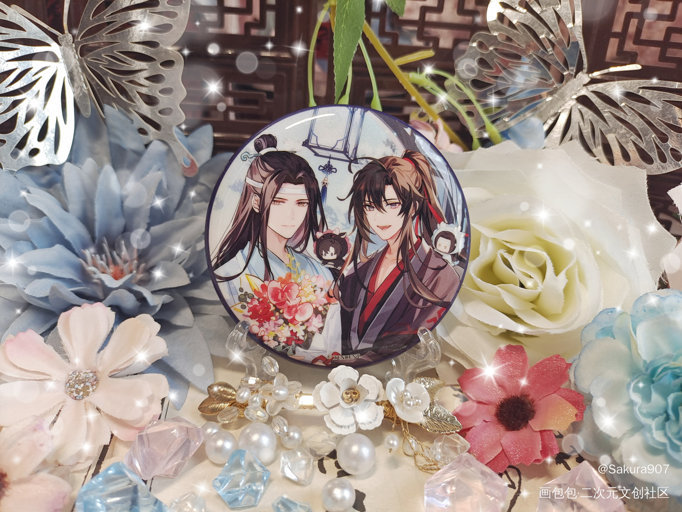 _魔道祖师谷美分享蓝忘机魏无羡绘画作品