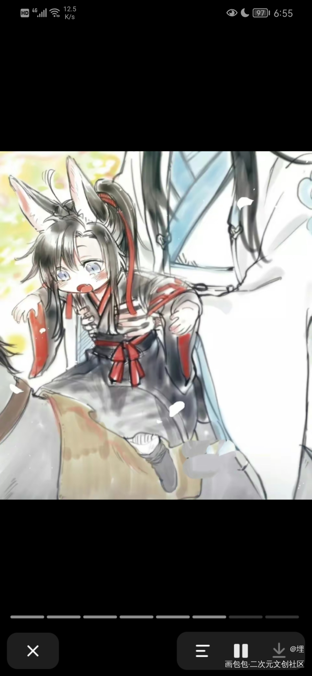 _魔道祖师蓝忘机·魔道祖师魏无羡·魔道祖师蓝忘机魏无羡绘画作品