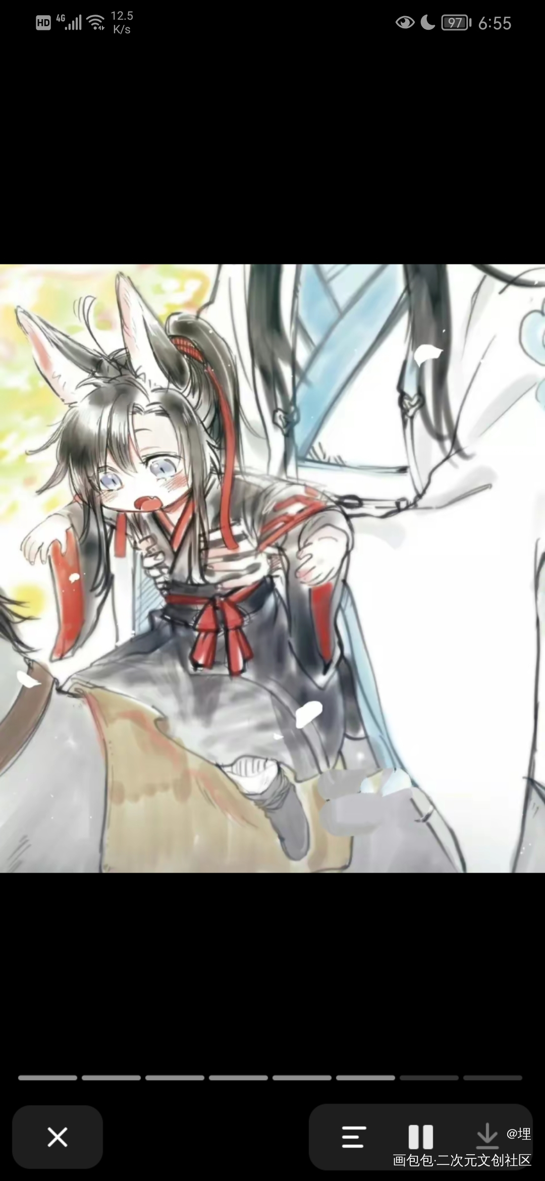 _魔道祖师蓝忘机·魔道祖师魏无羡·魔道祖师蓝忘机魏无羡绘画作品