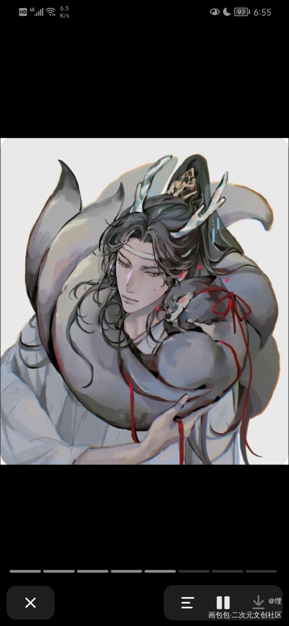 _魔道祖师蓝忘机·魔道祖师魏无羡·魔道祖师蓝忘机魏无羡绘画作品