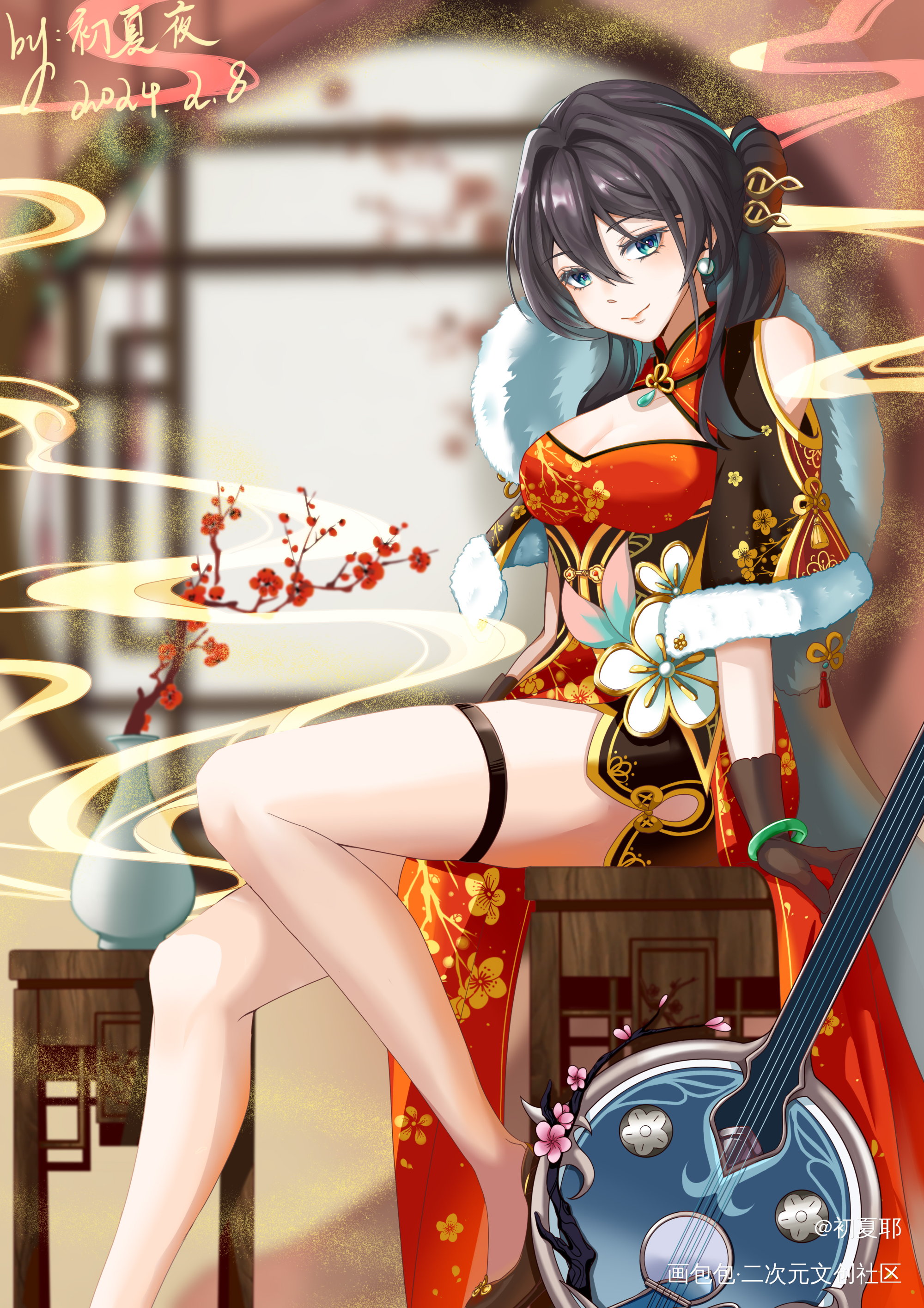阮·梅_崩坏星穹铁道平涂头像同人阮·梅绘画作品