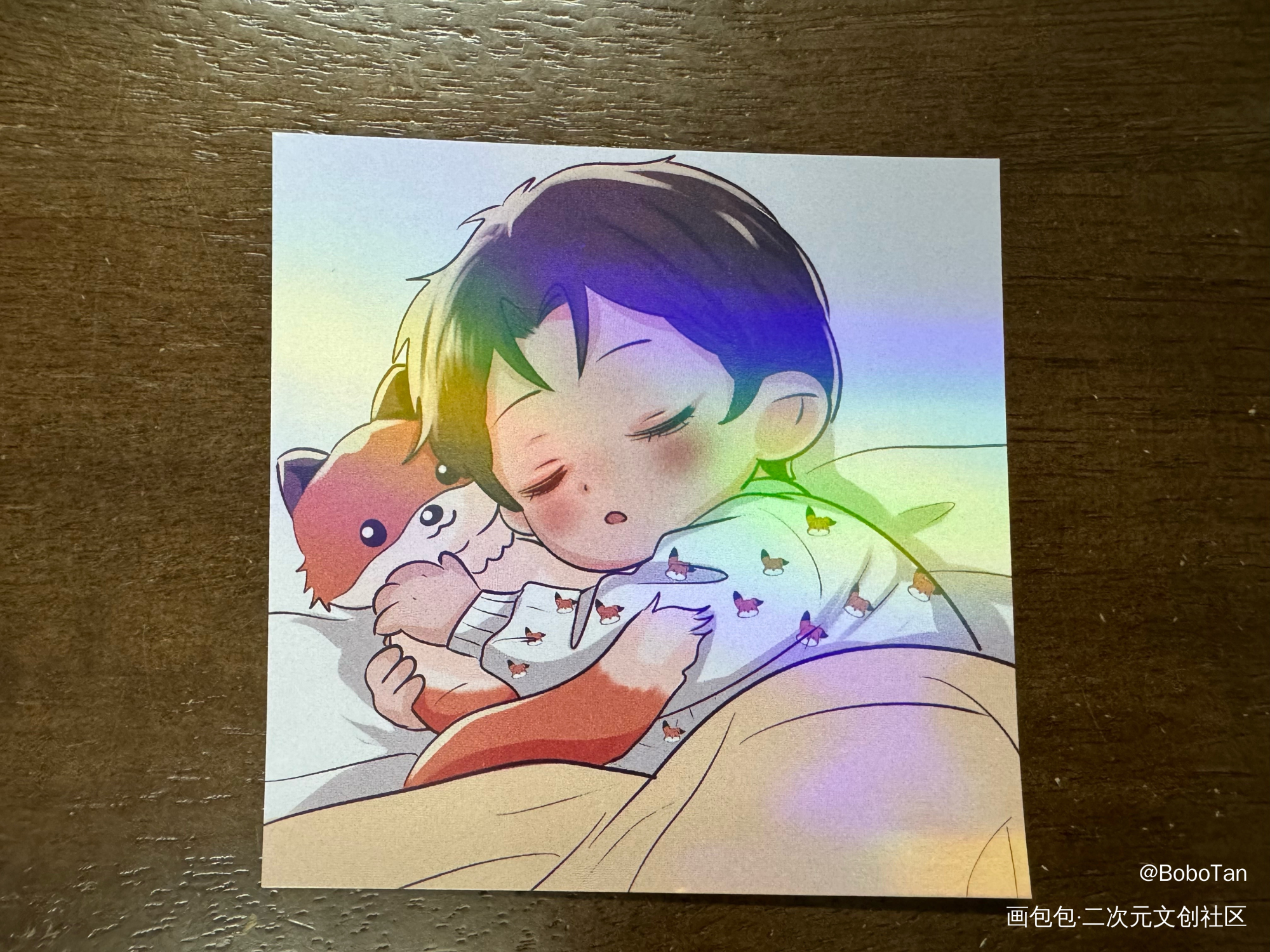 要抱着小狐狸睡觉的原炀。_针锋对决188男团授权返图原炀绘画作品