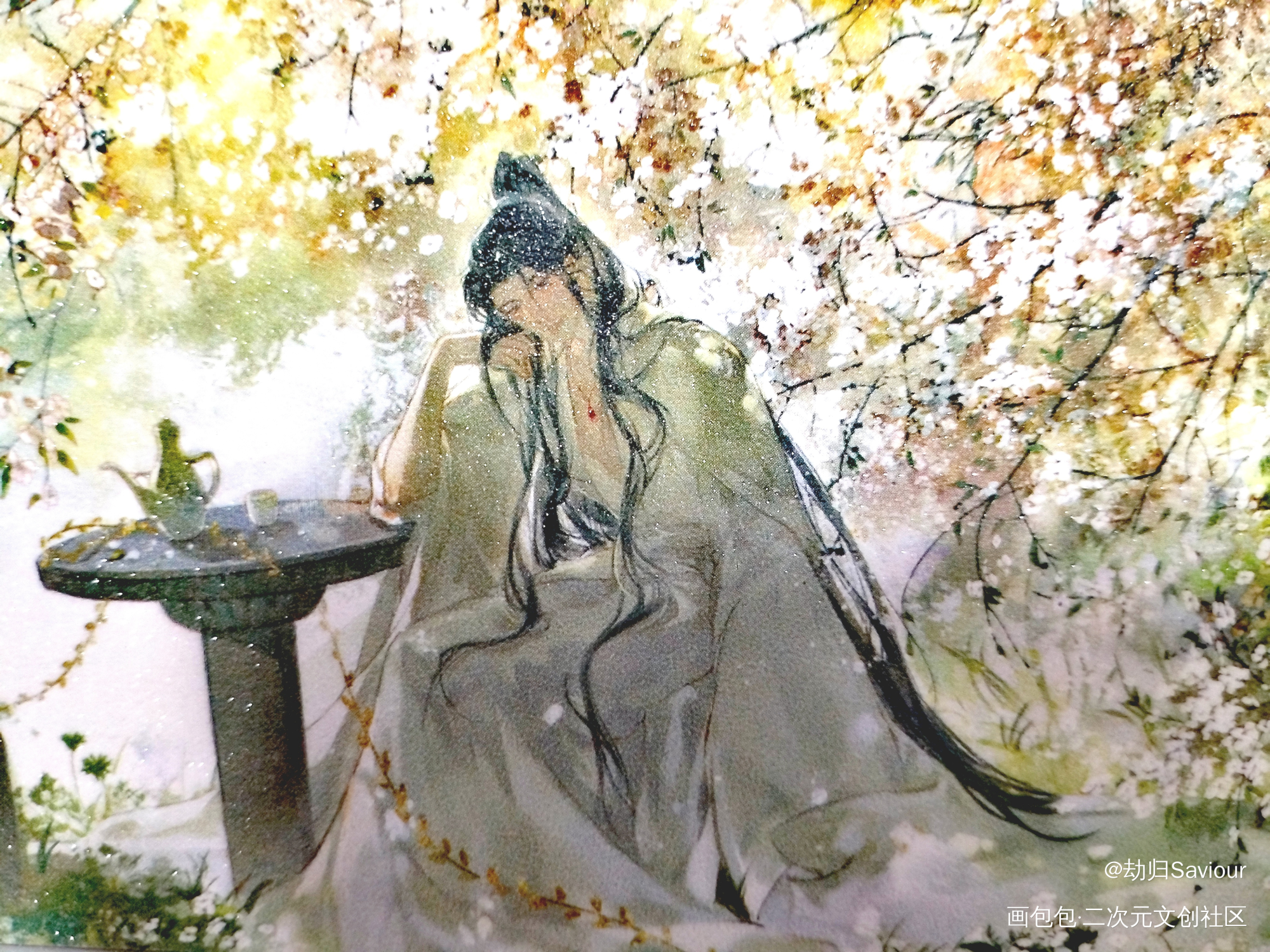 【二哈和他的白猫师尊】燃晚_二哈和他的白猫师尊燃晚墨燃楚晚宁绘画作品