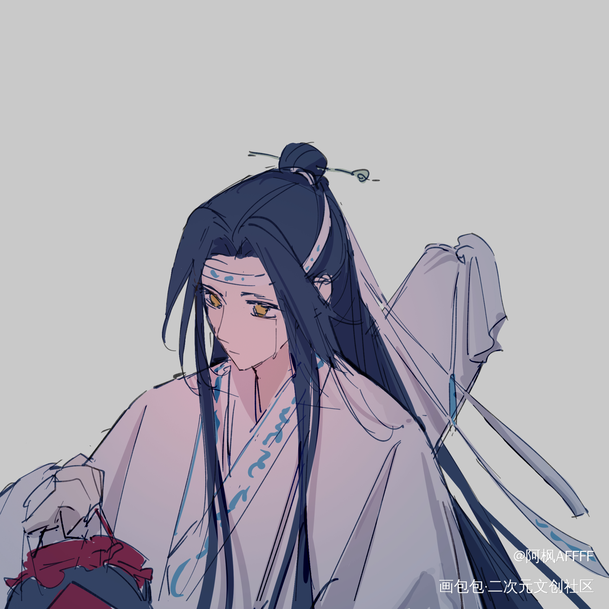 三只摸鱼，是谁先心碎的？哦，是我。_人渣反派自救系统天官赐福魔道祖师绘画作品