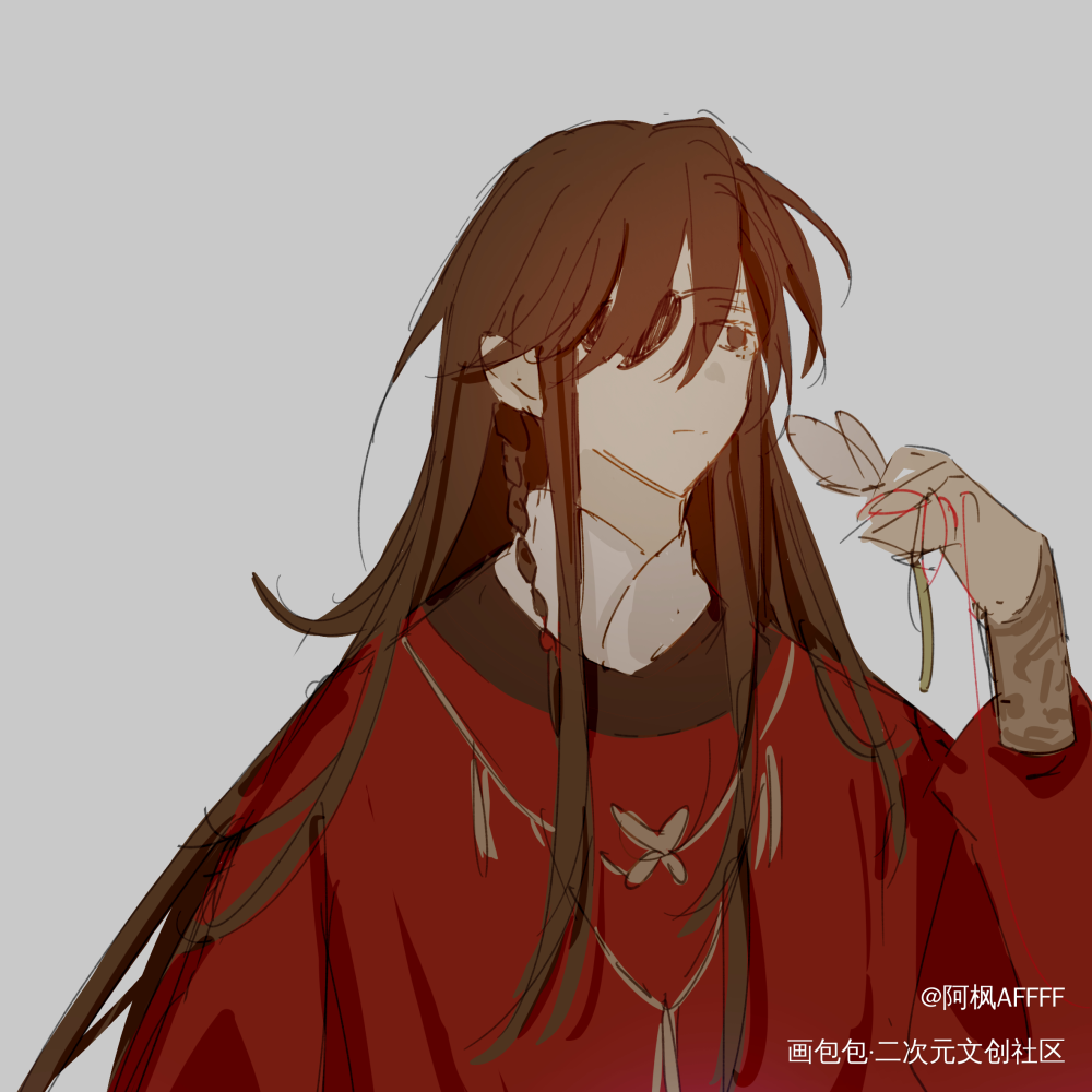 三只摸鱼，是谁先心碎的？哦，是我。_人渣反派自救系统天官赐福魔道祖师绘画作品