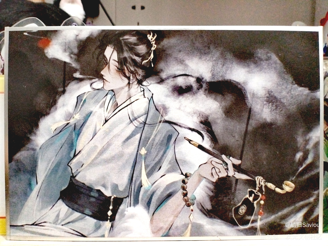 【二哈和他的白猫师尊】燃晚_二哈和他的白猫师尊燃晚墨燃楚晚宁绘画作品