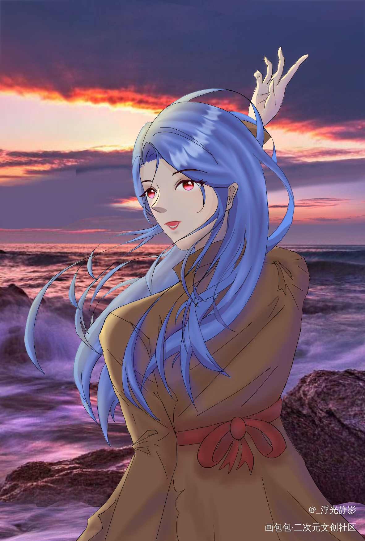 海上日出_欢迎进入梦魇直播间绘画作品
