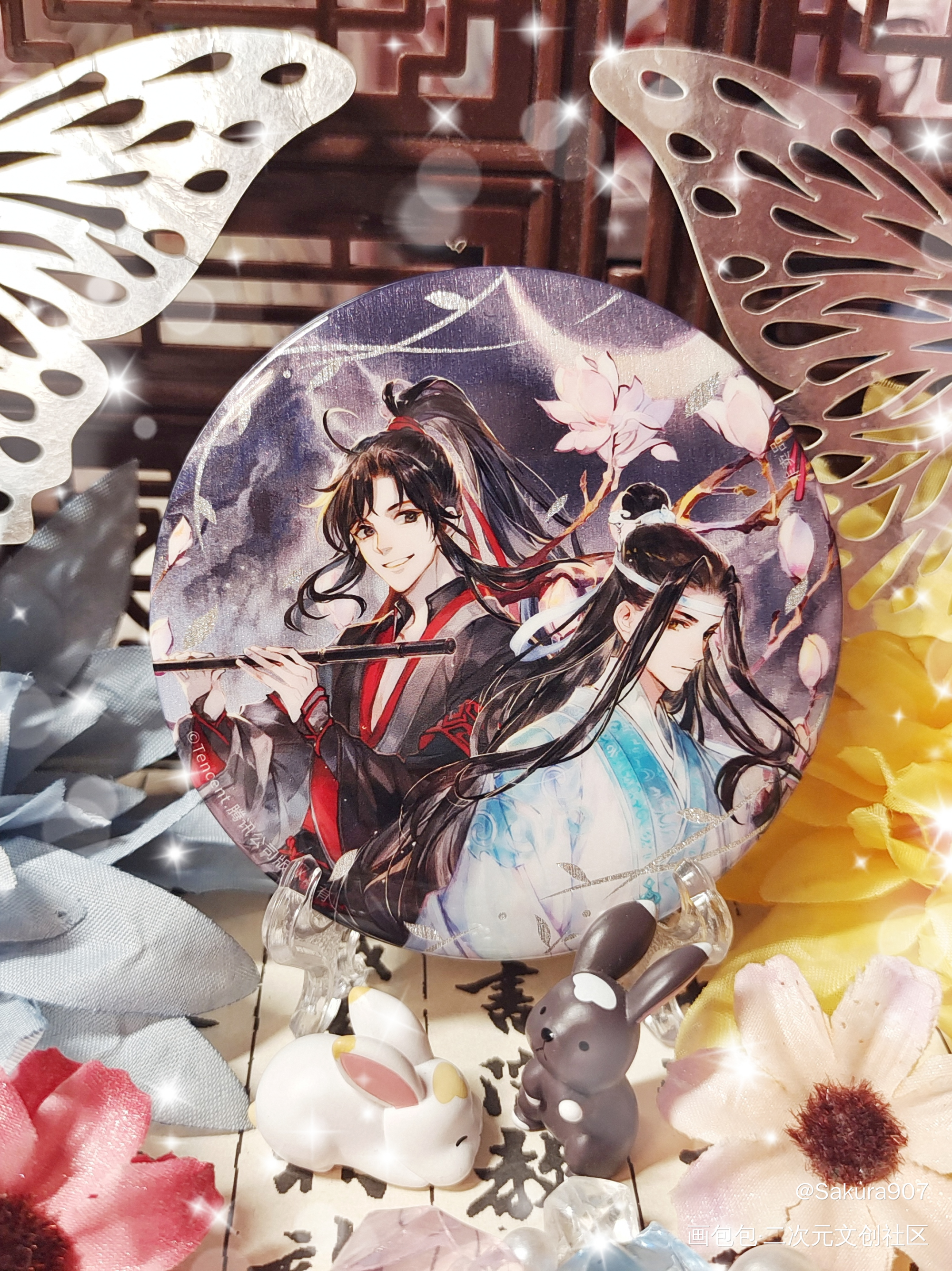 _魔道祖师谷美分享蓝忘机魏无羡绘画作品
