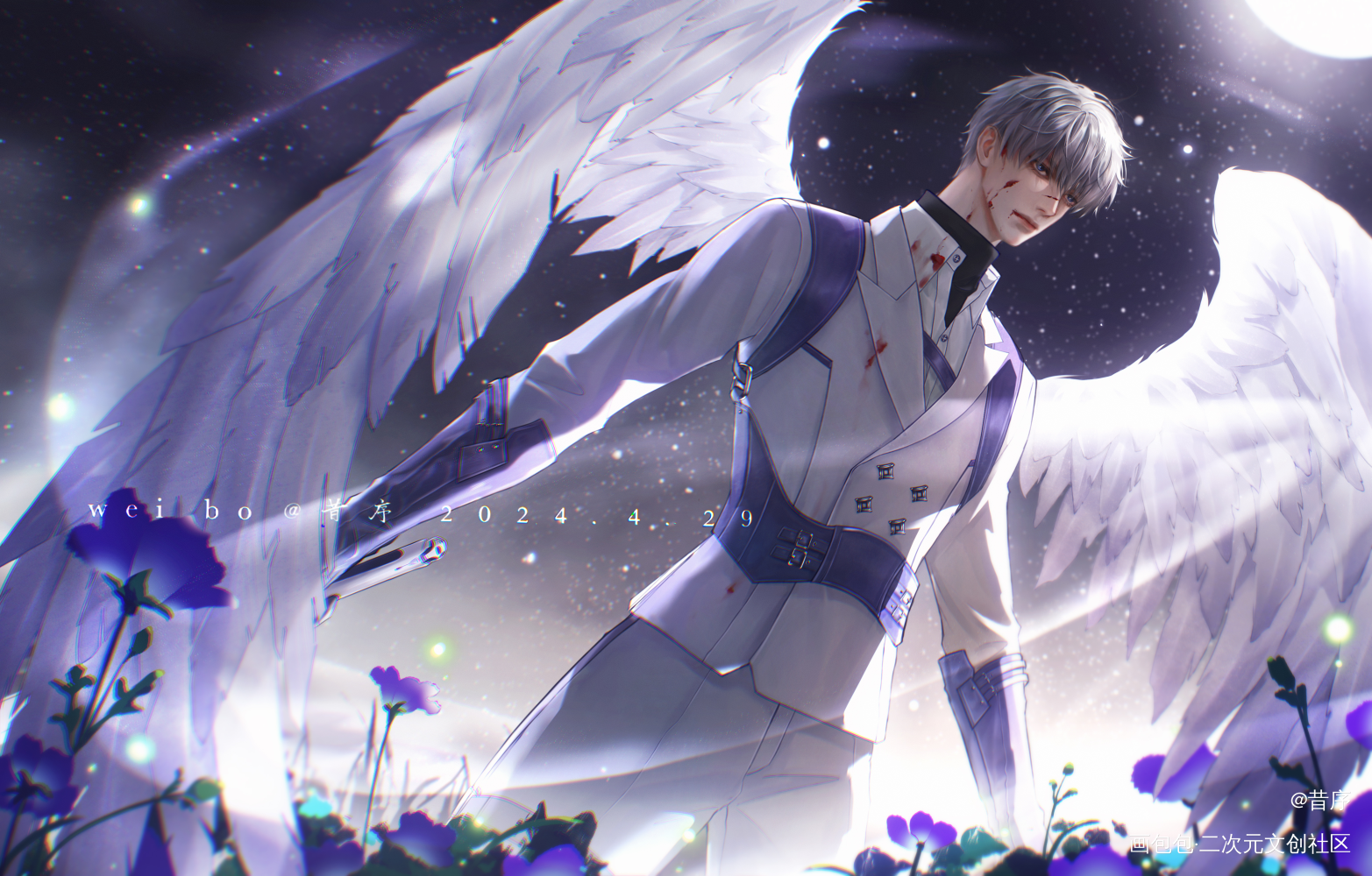 战损星⭐️_恋与深空沈星回绘画作品