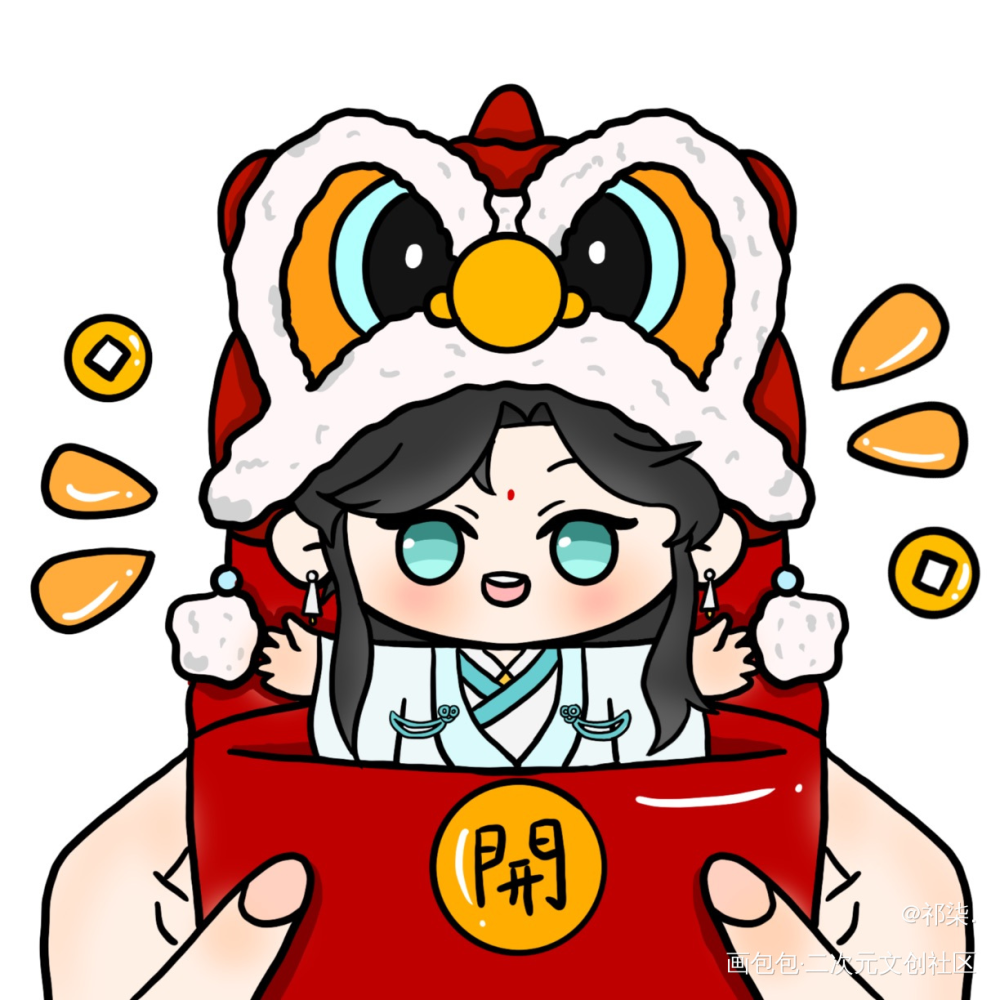 _天官赐福双玄贺玄师青玄绘画作品