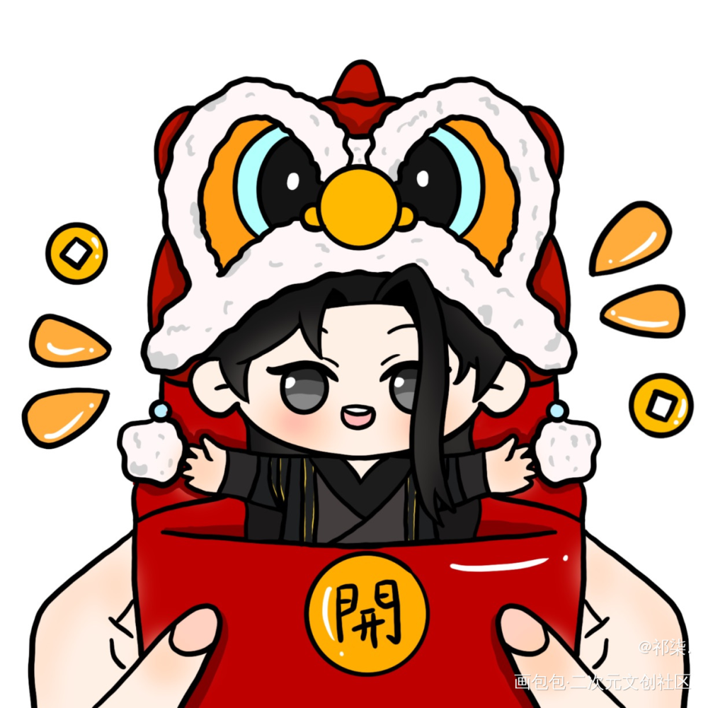 _天官赐福双玄贺玄师青玄绘画作品