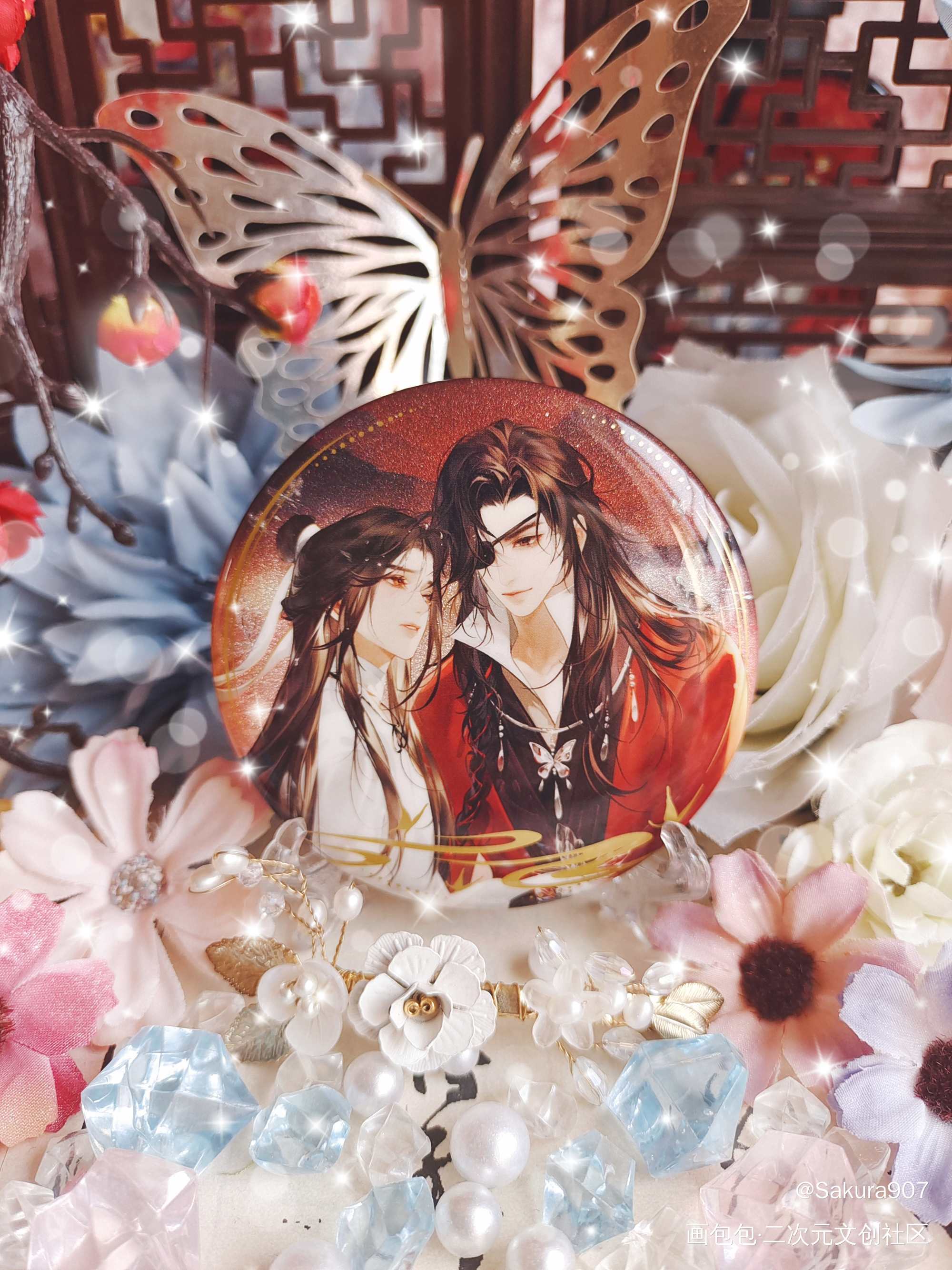 _天官赐福谷美分享花城·天官赐福谢怜·天官赐福绘画作品