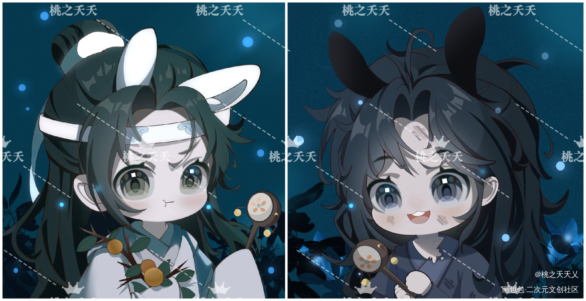 童年_魔道祖师蓝忘机·魔道祖师魏无羡·魔道祖师绘画作品
