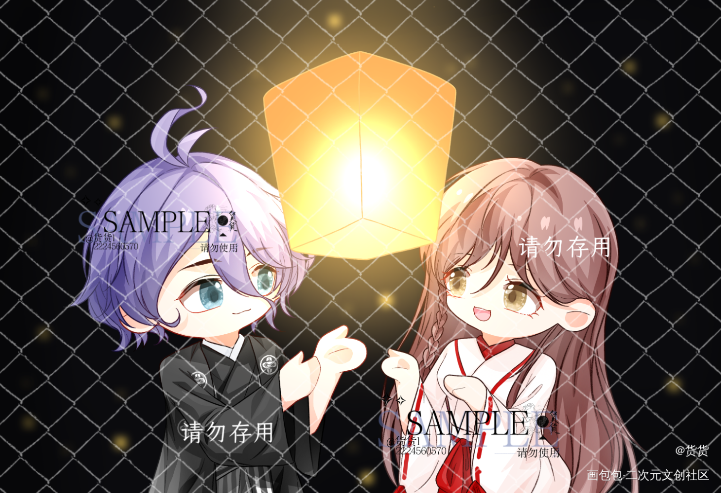 _摸鱼页人物练习Q版绘画作品