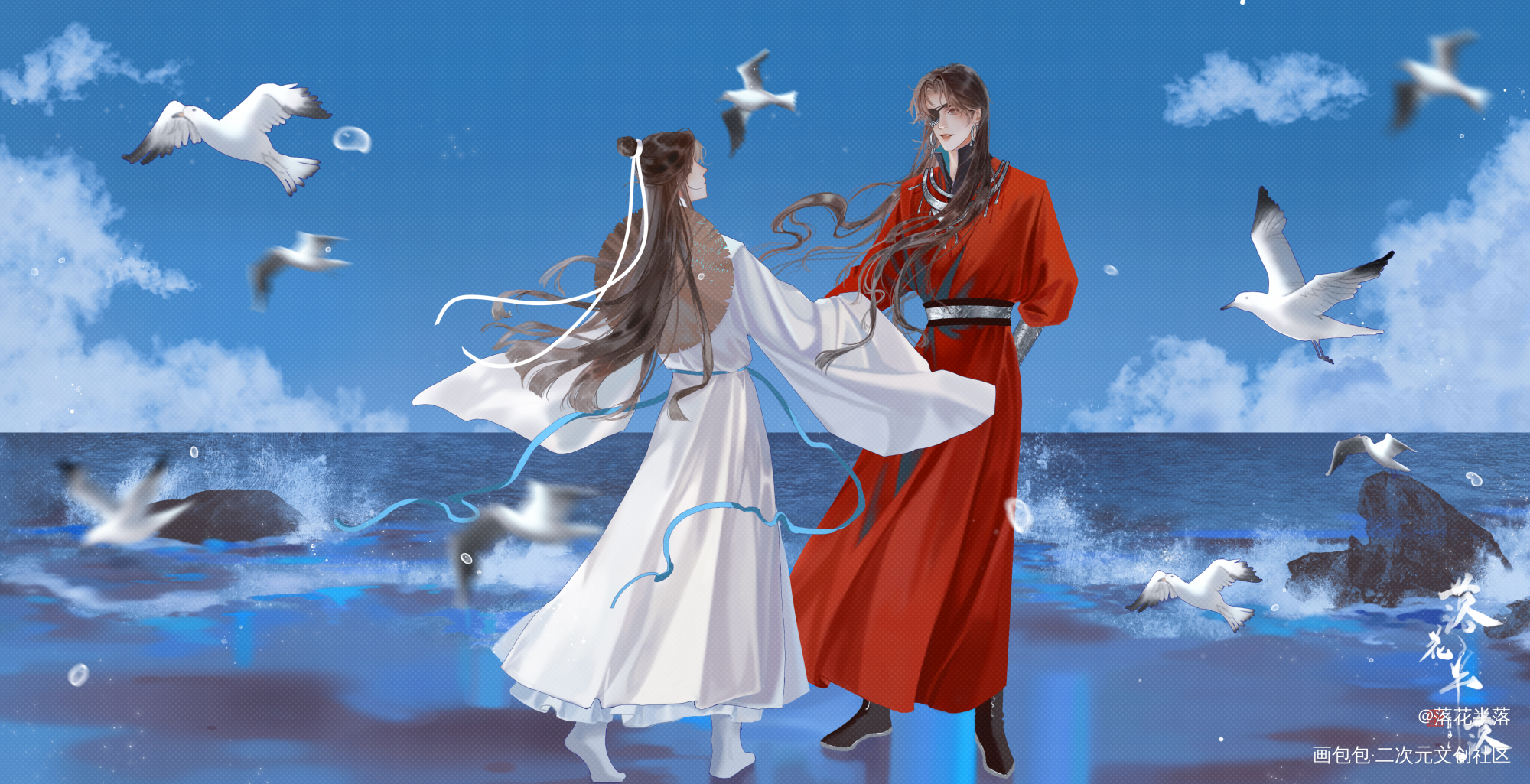 花怜_天官赐福花城·天官赐福谢怜·天官赐福绘画作品
