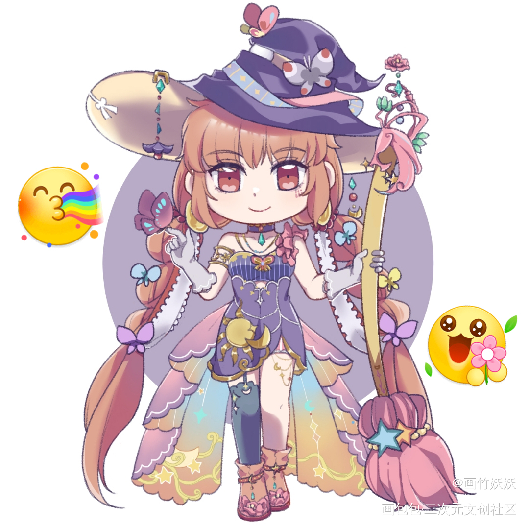 洛拉_洛拉•比顿平涂Q版无偿oc绘画作品