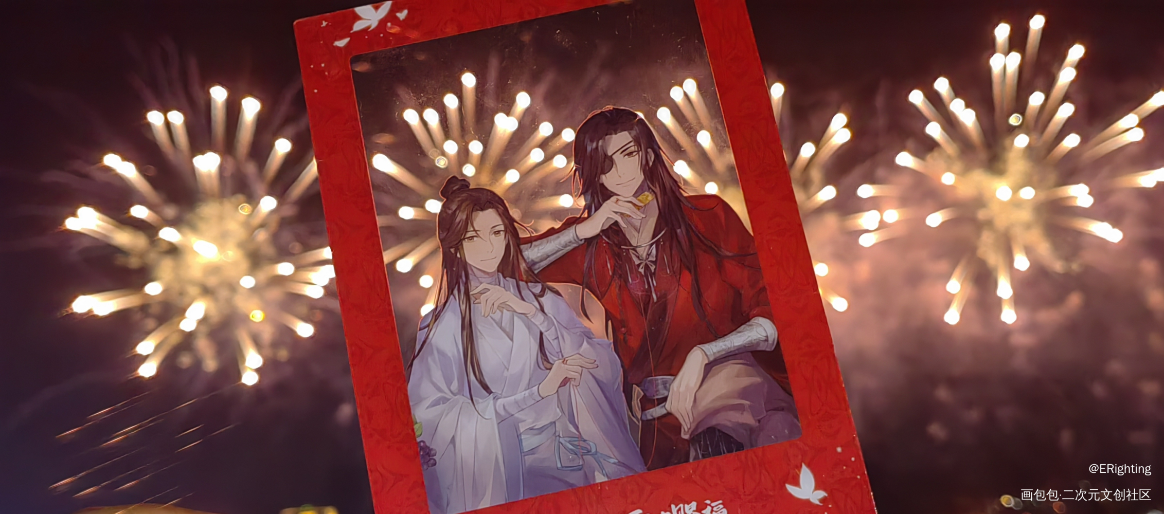 烟火和他们_天官赐福绘画作品