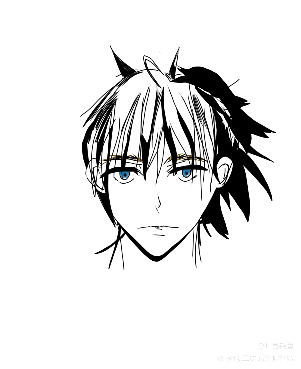 _张楚岚·一人之下黑白简笔绘画作品