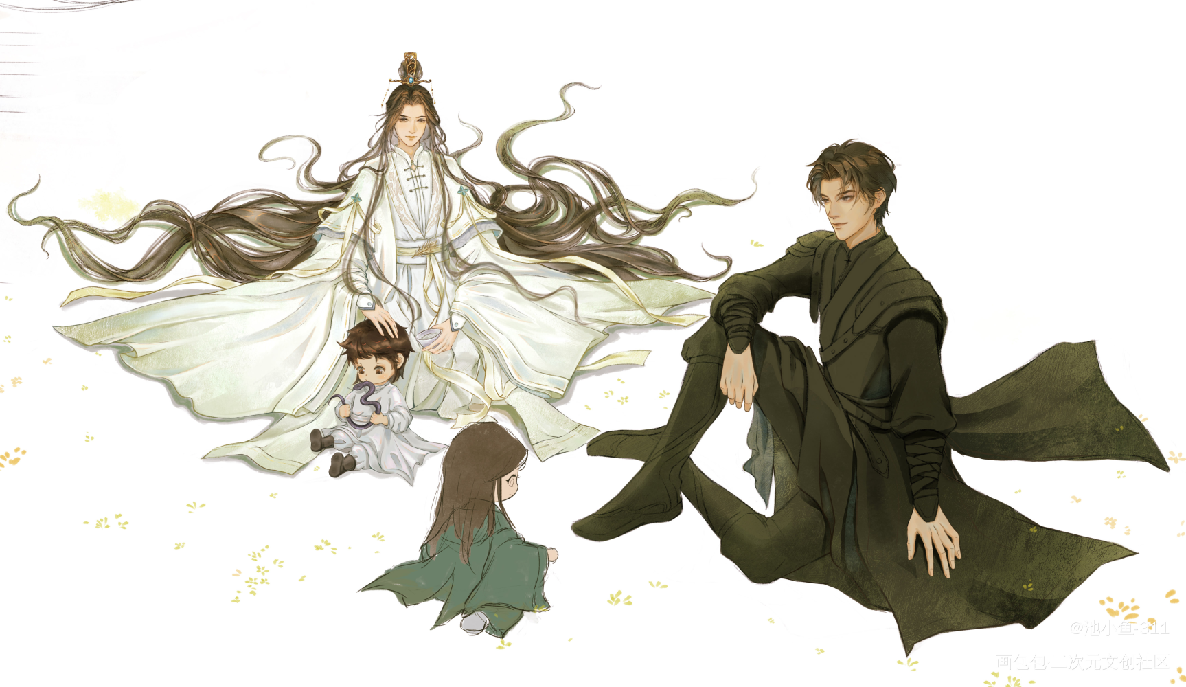 给周润晖同志露个脸吧_提灯映桃花晖凰淮上板绘绘画作品