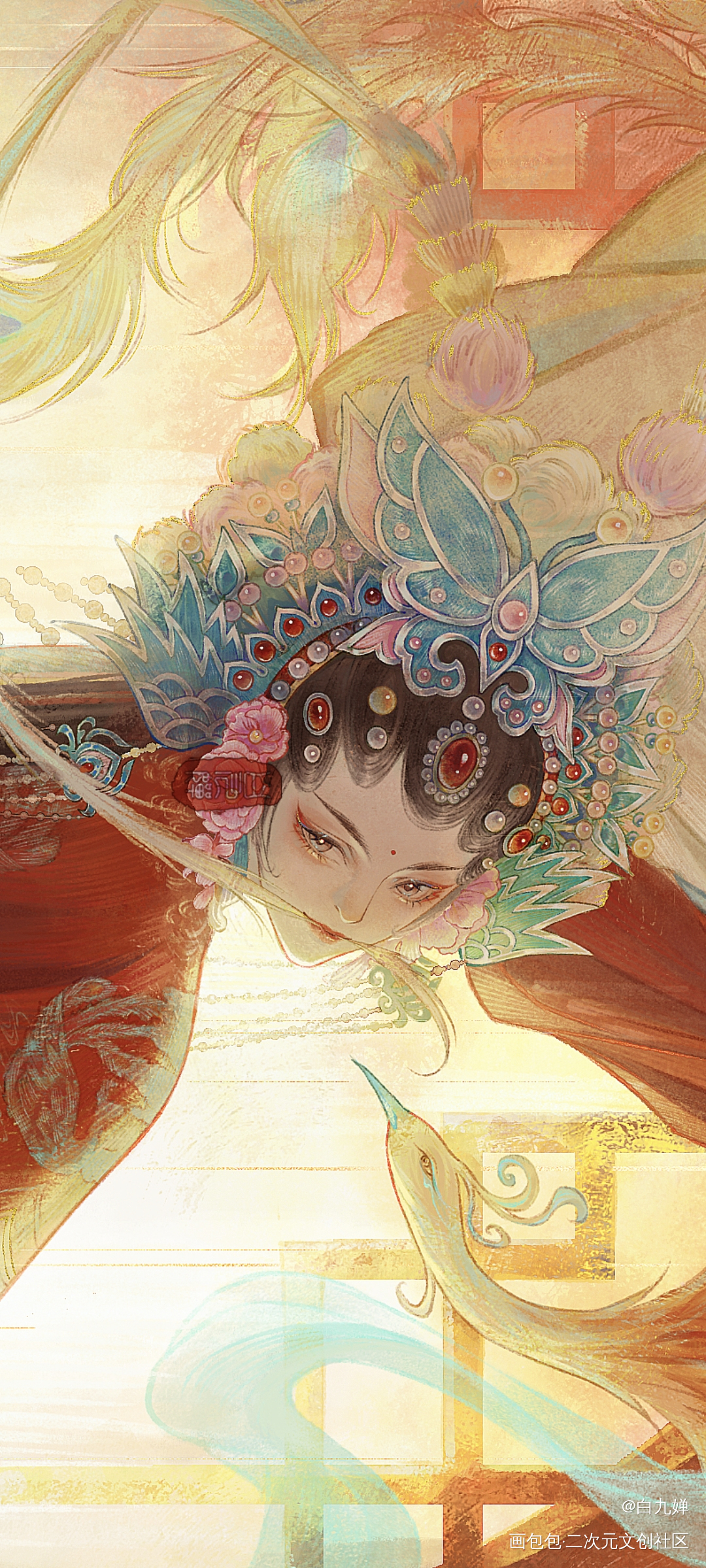 戏_瞎画水墨中国风国风古风插画绘画绘画作品