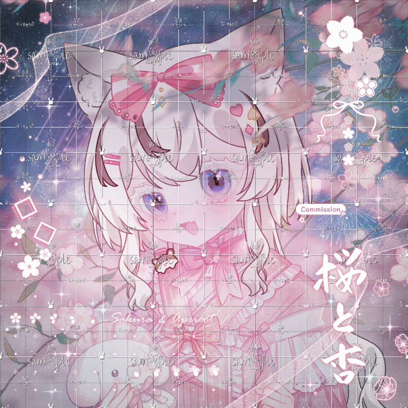 板炎牌「樱花头像」_模板约稿板炎牌模板付费委托稿件模板绘画作品