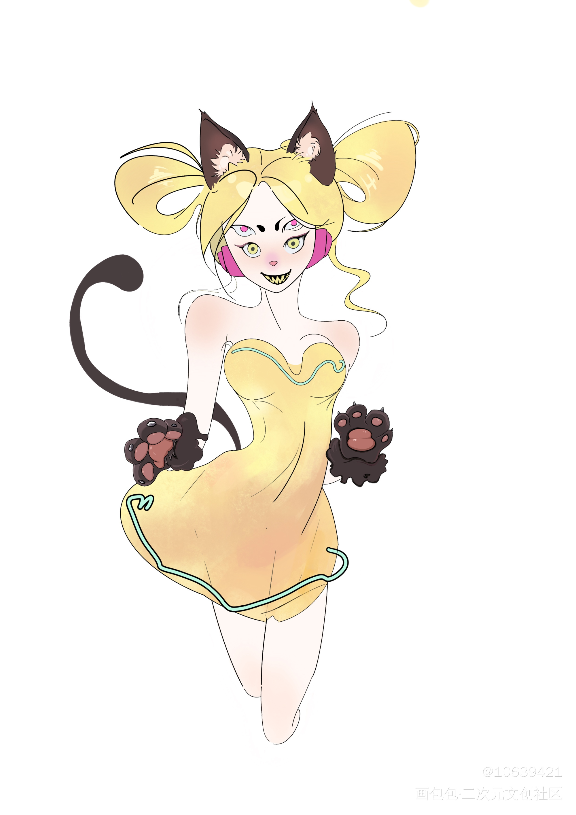 是只小猫_摸鱼页绘画作品