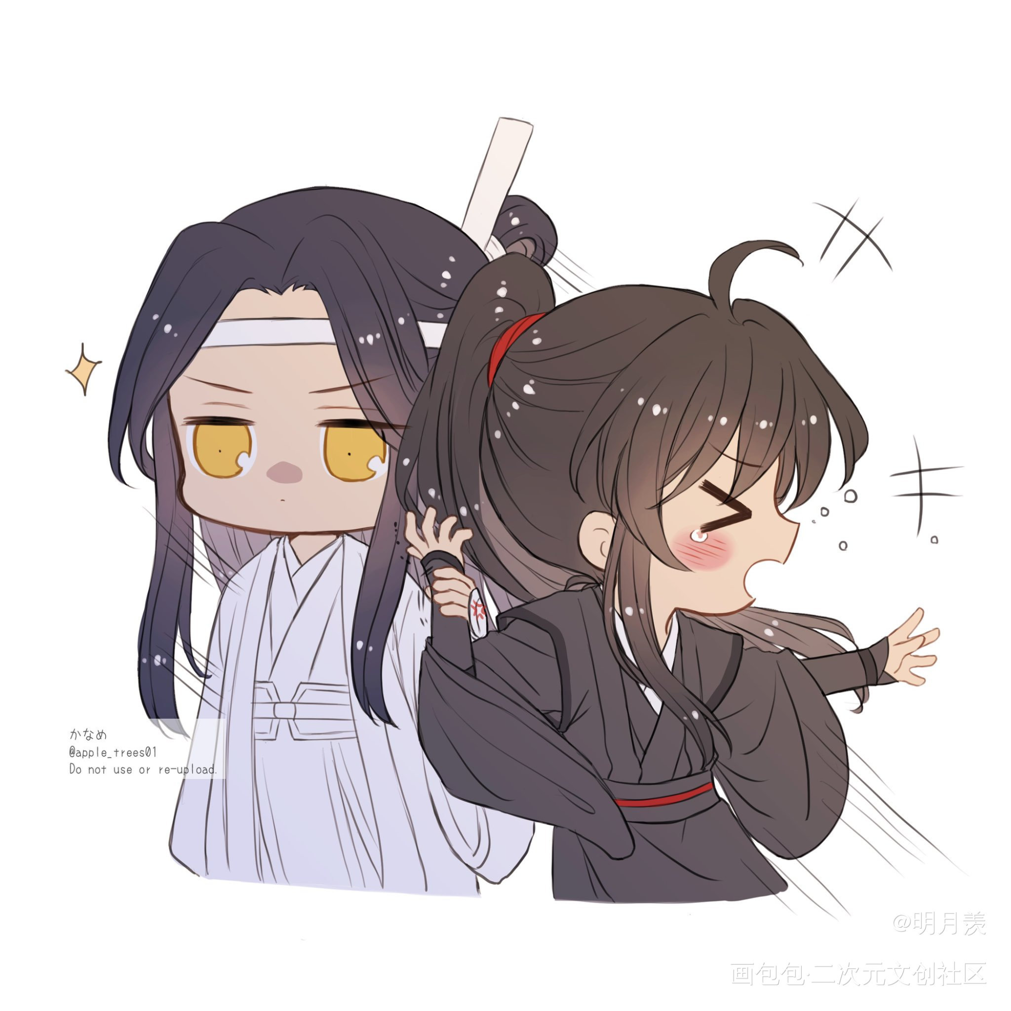 羡羡认栽了(>﹏<)_魔道祖师蓝忘机·魔道祖师魏无羡·魔道祖师绘画作品