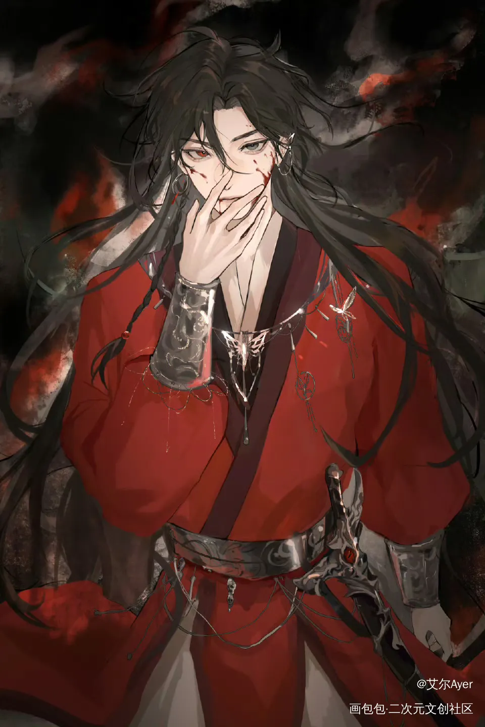 _天官赐福花怜花城·天官赐福绘画作品
